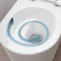 Vas WC suspendat Hansgrohe, EluPura S, cu spălare AquaHelix Flush, 54x36 cm, alb